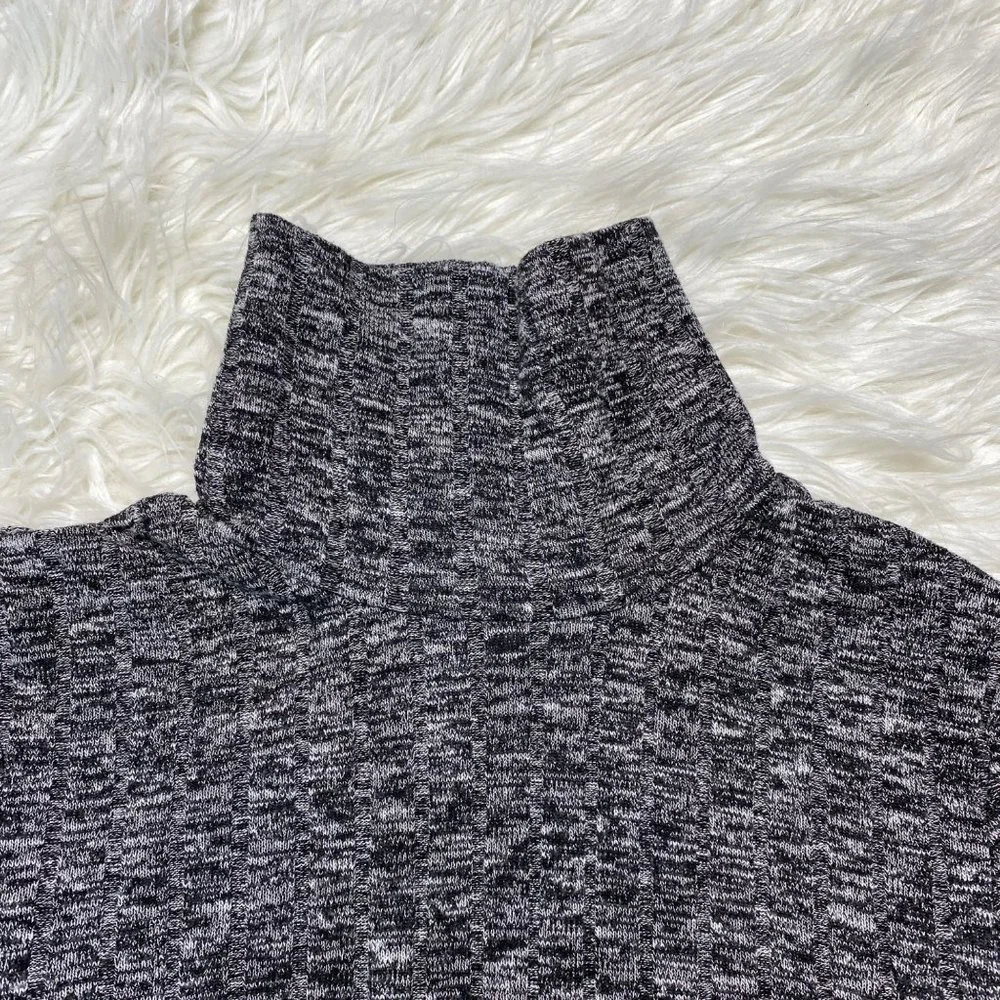 American Eagle Outfitters Knit Dress Gray Swing Mock Neck Long‎ sleeves Small